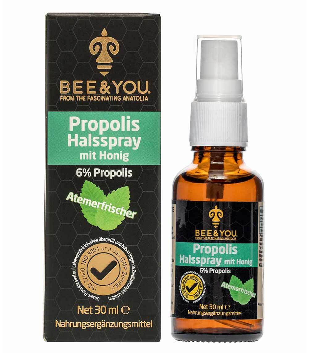 Propolis Halsspray mit Honig 6% - 30 ml - Bee and You Deutschland