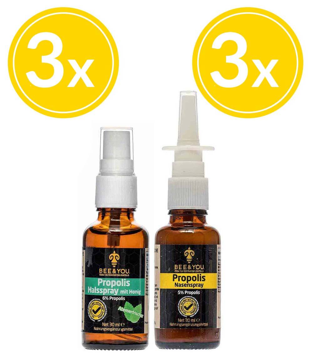 Propolis Nasenspray x 3 &amp; Propolis Halsspray x 3